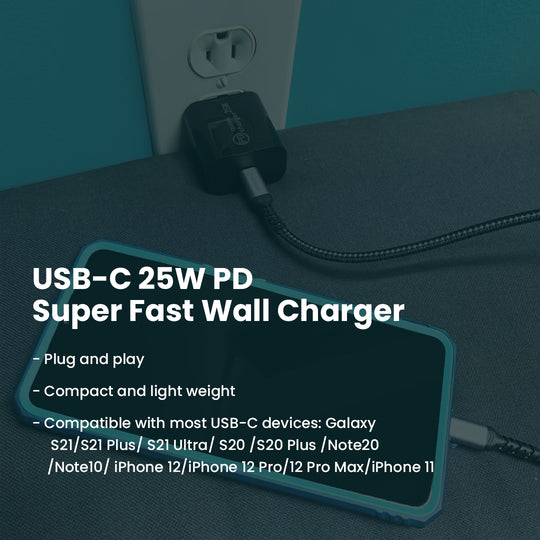 USB-C 25W PD Super Fast Wall Charger