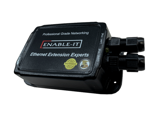 Enable-IT 1-Port 600Mbps Outdoor Coax Gigabit PoE Extender Kit