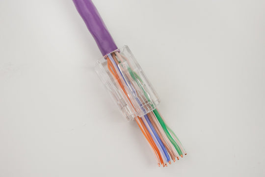 Vertical Cable Cat6A Feed Through Plug (RJ45 Modular Connector) Unshielded