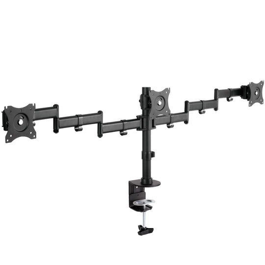 Rhino Brackets Triple Monitor Stand for 13 to 27 Inch Screens, Full Motion Desk Mount