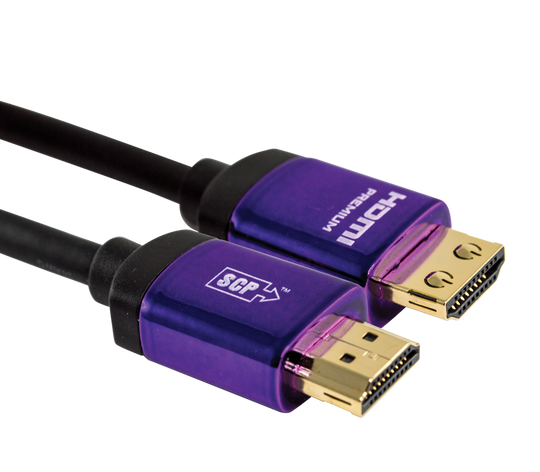 SCP Premium Certified 4K Ultra HD 990UHDV Series HDMI Cable - W/Ethernet, 4K/Ultra HD, 4K@60, Full 18Gps (3-20ft)