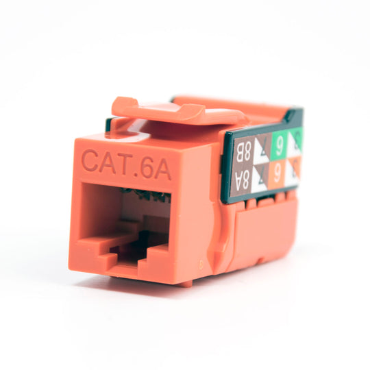 Vertical Cable Cat6A Keystone Jack - 110 Style