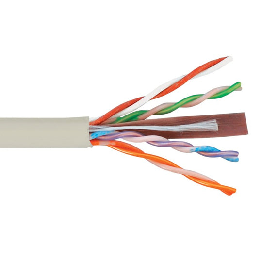 ICC 500Mhz CAT6 Bulk Cable with 23 AWG UTP Solid Wires, CMP Jacket, 1000ft Box