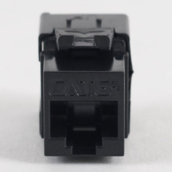 ICC CAT6A RJ45 Keystone Jack for HD Style, Black, 25-Pack