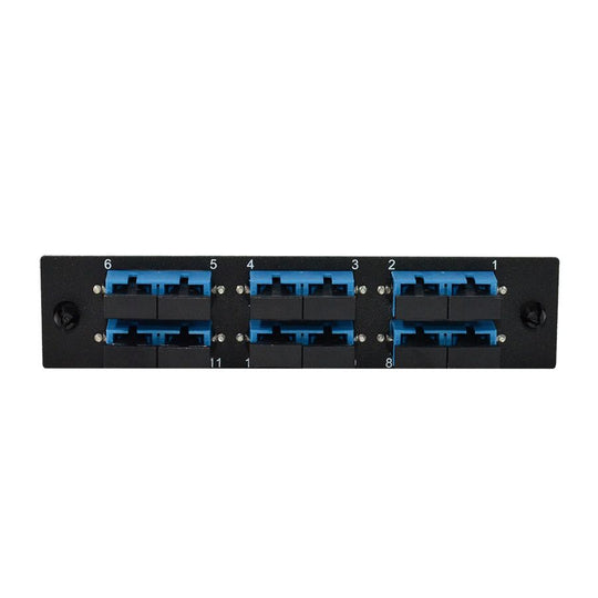 SCP 6 Duplex SC Single-Mode Fiber LGX Adapter Plate - OS2 9/125 (Blue)