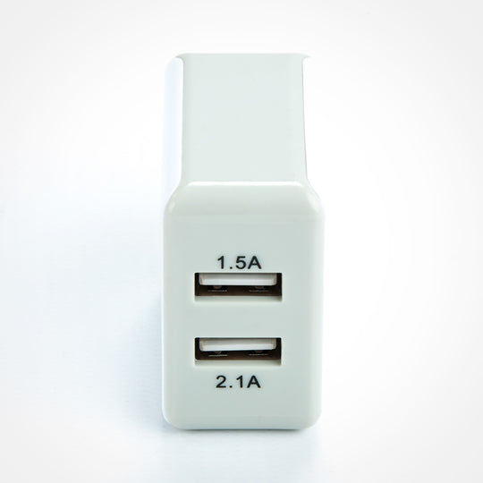 Dual USB Charger for Tablet or Smartphone - 5V 2.1A