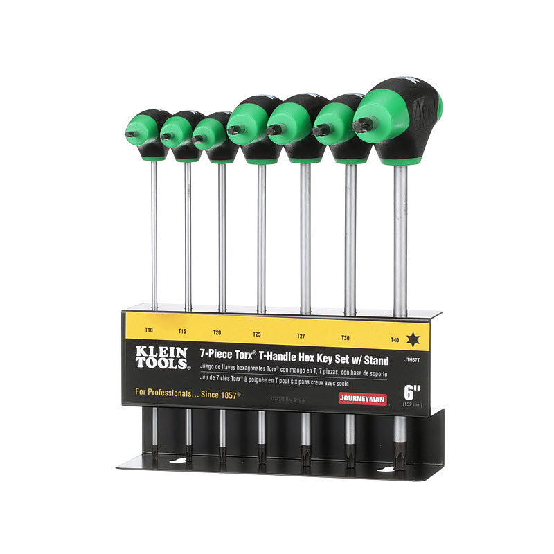 Klein Tools JTH67T TORX THandle Hex Key Set and Stand, 6Inch, 7Pc