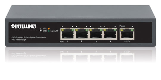 Intellinet PoE-Powered 5-Port Gigabit Switch with PoE Passthrough, 561808