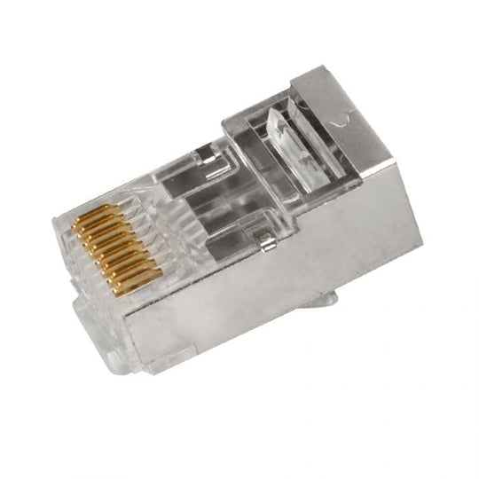 SCP Simply45 Rj45 Shielded Pass Through Modular Plug For 24Awg (Up To 1.05Mm) Cat5E Stp & Hncpro Stp Cables, Ul94 V0 For Cmp To Cm, Lszh-B2Ca To Eca- 50 Pieces