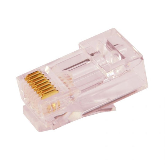 SCP Simply45 Rj45 Pass Through Mod Plugs For 23AWG (Large Od 1.15Mm) Cat6A & Cat6 Utp Cables, Staggered Hi/Lo Wire Alignment, Ul94 V0 Cmp/Cmr/Cm/Lszh-B2Ca To Eca - 100 Pieces
