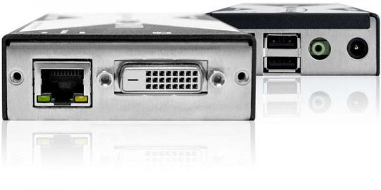 ADDER Link X-DVIPRO - 50m DVI & 4-port USB via CATx