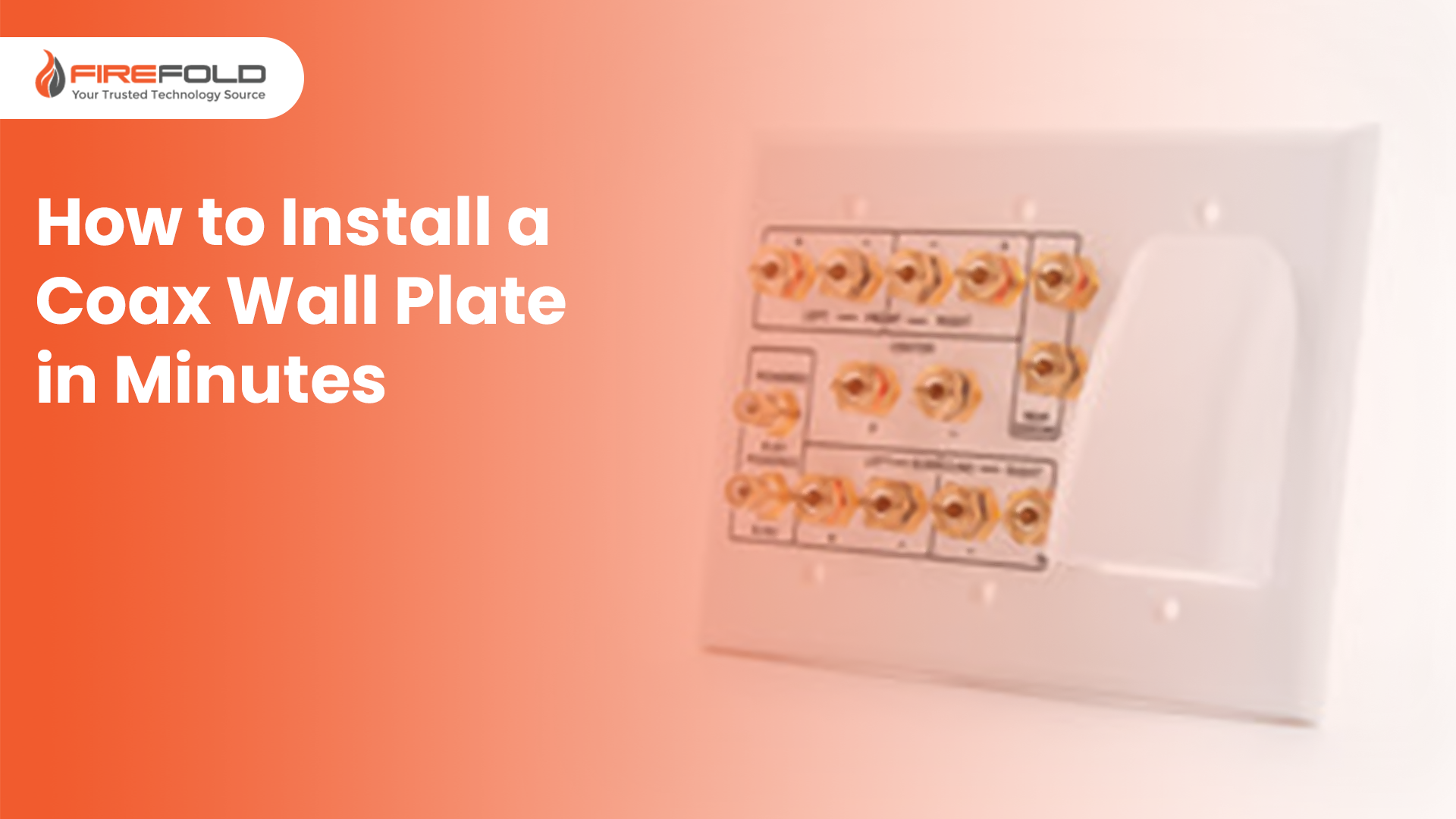 How to Install a Coax Wall Plate in Minutes