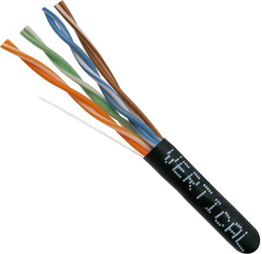 Vertical Cable 1000ft Solid Plenum Cat5E Cable - 24AWG 350MHz CMP