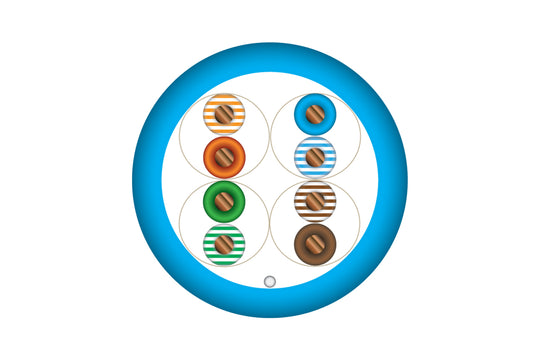 Vertical Cable Solid Plenum Cat6 Cable, 23AWG, 550MHz, CMP, ETL - 1000ft Box