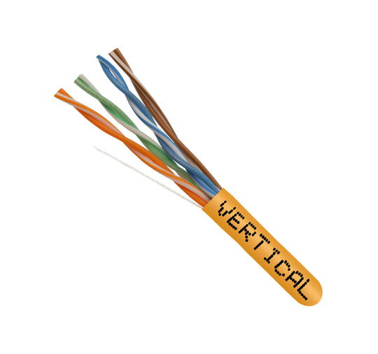 Vertical Cable Solid Plenum Cat6 Cable, 23AWG, 550MHz, CMP, ETL - 1000ft Box