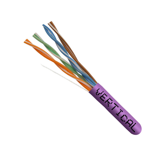 Vertical Cable Solid Plenum Cat6 Cable, 23AWG, 550MHz, CMP, ETL - 1000ft Box