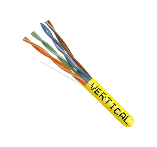 Vertical Cable Solid Plenum Cat6 Cable, 23AWG, 550MHz, CMP, ETL - 1000ft Box