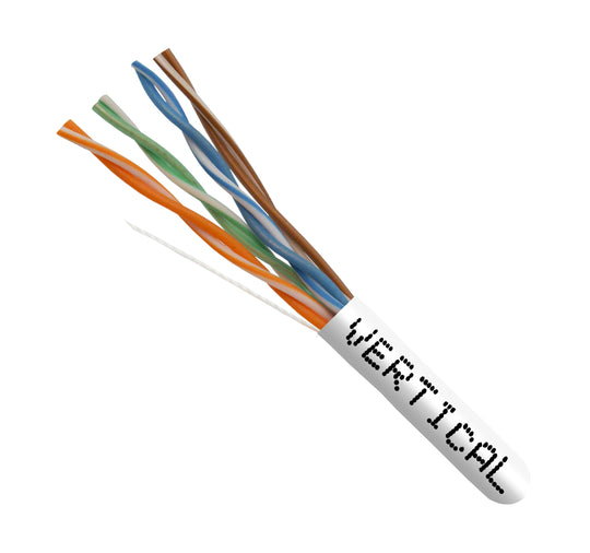 Vertical Cable Solid Plenum Cat6 Cable, 23AWG, 550MHz, CMP, ETL - 1000ft Box