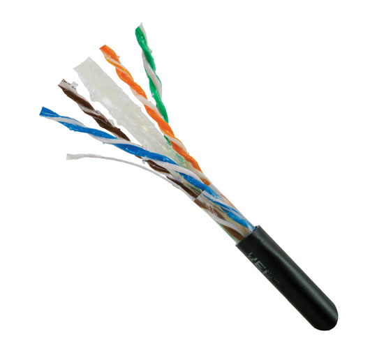 Vertical Cable 1000ft Solid Outdoor Cat6 Cable - 23AWG UTP Direct Burial Flooded Core, ETL