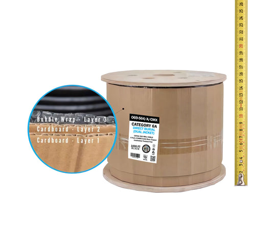 Vertical Cable 069-564/A/CMX 1000ft Cat6A Outdoor Solid Network Cable