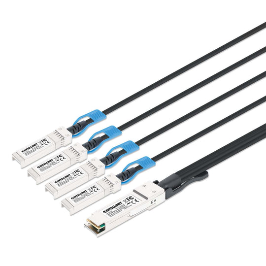 Intellinet 100G QSFP28 to 4 x 25G SFP28 Passive DAC Breakout Cable