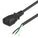 World Cord C14 to OPEN 2in ROJ + 0.25in Strip 15A 250V 14/3 SJT Power Cord - Black