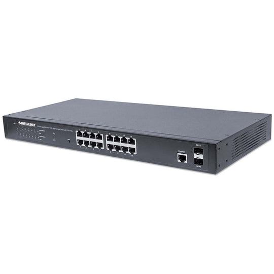 Intellinet 16-Port Gigabit Ethernet PoE+ Web-Managed Switch with 2 SFP Ports, 561341