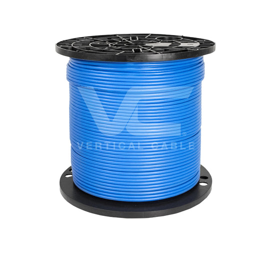 Vertical Cable CAT6A UTP, CMP, 23AWG, Solid, 550MHz, Made in USA - 1000ft Spool Blue