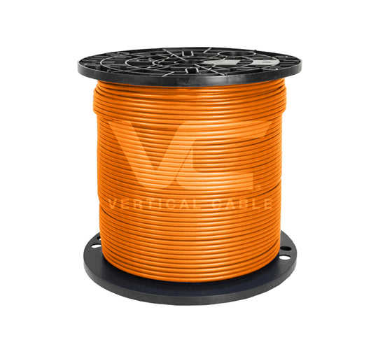 Vertical Cable CAT6A UTP, CMP, 23AWG, Solid, 550MHz, Made in USA - 1000ft Spool Orange