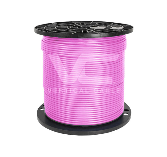 Vertical Cable CAT6A UTP, CMP, 23AWG, Solid, 550MHz, Made in USA - 1000ft Spool Pink