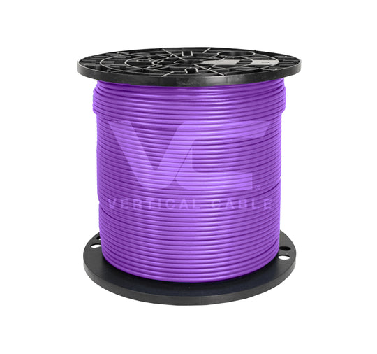 Vertical Cable CAT6A UTP, CMP, 23AWG, Solid, 550MHz, Made in USA - 1000ft Spool Purple