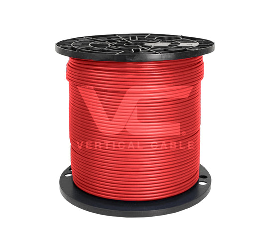 Vertical Cable CAT6A UTP, CMP, 23AWG, Solid, 550MHz, Made in USA - 1000ft Spool Red
