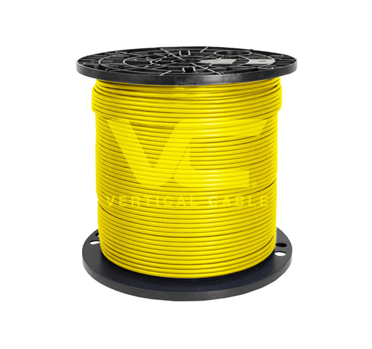 Vertical Cable CAT6A UTP, CMP, 23AWG, Solid, 550MHz, Made in USA - 1000ft Spool Yellow