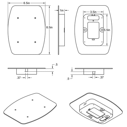 CableEz 1G Standard Box, 1G Faceplate
