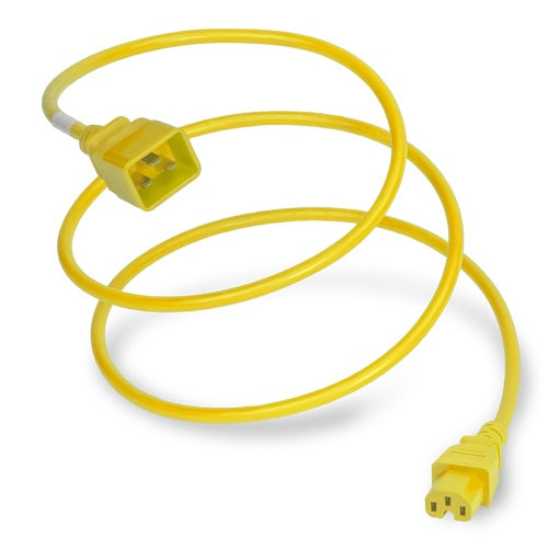 World Cord C20 C15 15A 250V 14/3 SJT 105c Power Cord - Yellow