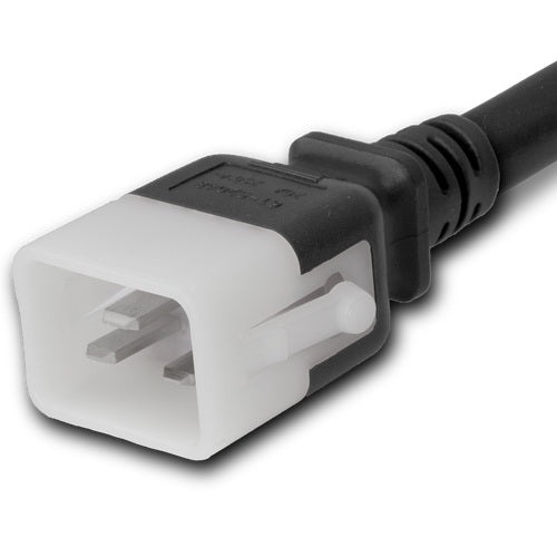 World Cord LOCKING C20 to C13 15A 250V 14/3 SJT Power Cord - Black