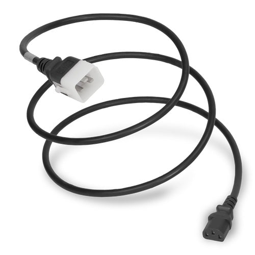 World Cord LOCKING C20 to C13 15A 250V 14/3 SJT Power Cord - Black