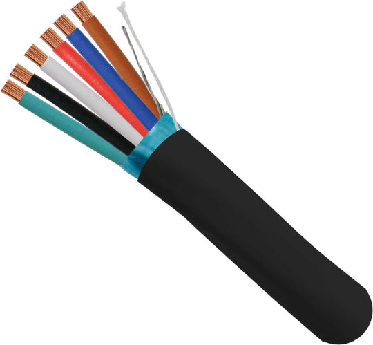 Vertical Cable Alarm-Security Cable, Shielded, Direct Burial, 18AWG, 6 Conductor Stranded, 1000ft Spool
