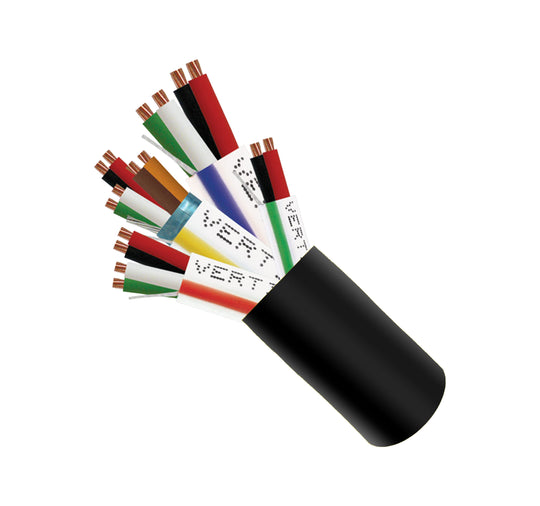 Vertical Cable Plenum- 22AWG/3Pair Shielded + 18AWG/4Conductor + 22AWG/4Conductor + 22AWG/2Conductor - Black Jacket