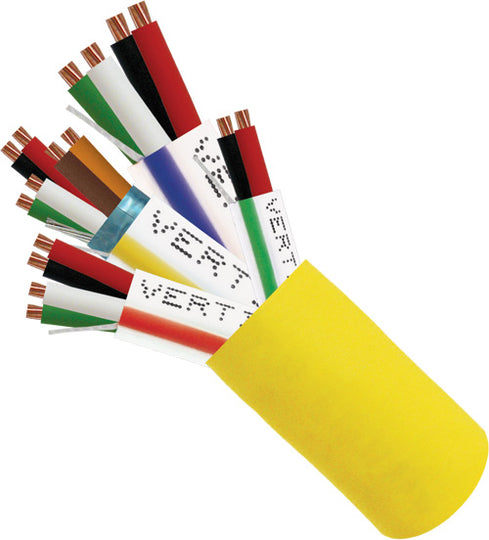 Vertical Cable ACCESS CONTROL CABLE Plenum: 22AWG/3Pair Shielded + 18AWG/4 + 22AWG/4 + 22AWG/2, Stranded, Yellow, 500ft Spool