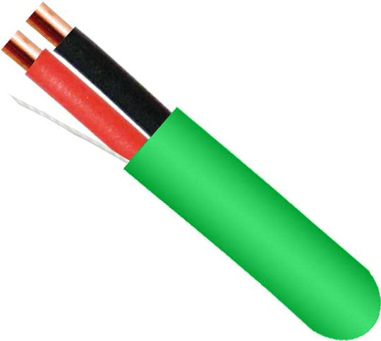 Vertical Cable Fire Alarm Cable, FPLP (Plenum), 18/2 - Green Jacket