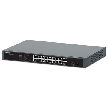 Intellinet 24-Port Gigabit Ethernet PoE+ Switch with 2 SFP Ports, 561907