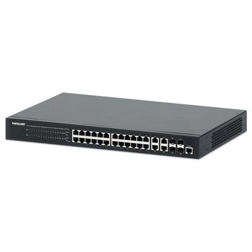 Intellinet 24-Port Gigabit Ethernet PoE+ Web-Managed Switch with 4 Gigabit Combo Base-T/SFP Ports, 561426