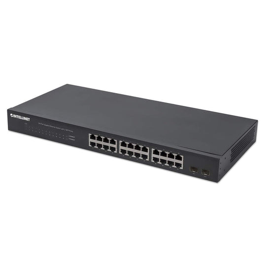 Intellinet 24-Port Gigabit Ethernet Switch with 2 SFP Ports, 561044