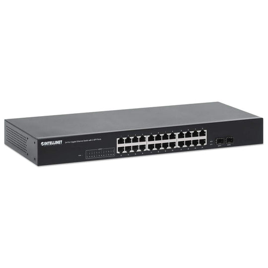 Intellinet 24-Port Gigabit Ethernet Switch with 2 SFP Ports, 561877