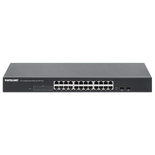 Intellinet 24-Port Gigabit Ethernet Switch with 2 SFP Ports, 561877