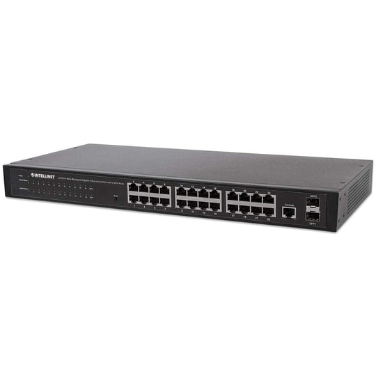 Intellinet 24-Port Web-Managed Gigabit Ethernet Switch with 2 SFP Ports, 560917