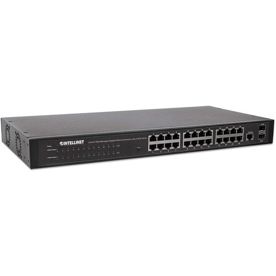 Intellinet 24-Port Web-Managed Gigabit Ethernet Switch with 2 SFP Ports, 560917