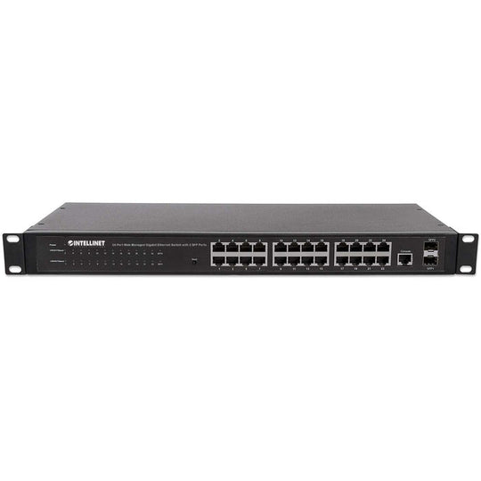 Intellinet 24-Port Web-Managed Gigabit Ethernet Switch with 2 SFP Ports, 560917