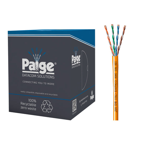 Paige GameChanger Cat6 Cable, 22AWG, UTP, Solid, CMR, 1000ft Box